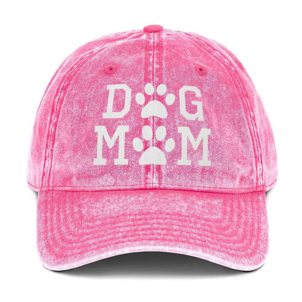 Dog Mom Vintage Cotton Twill Cap