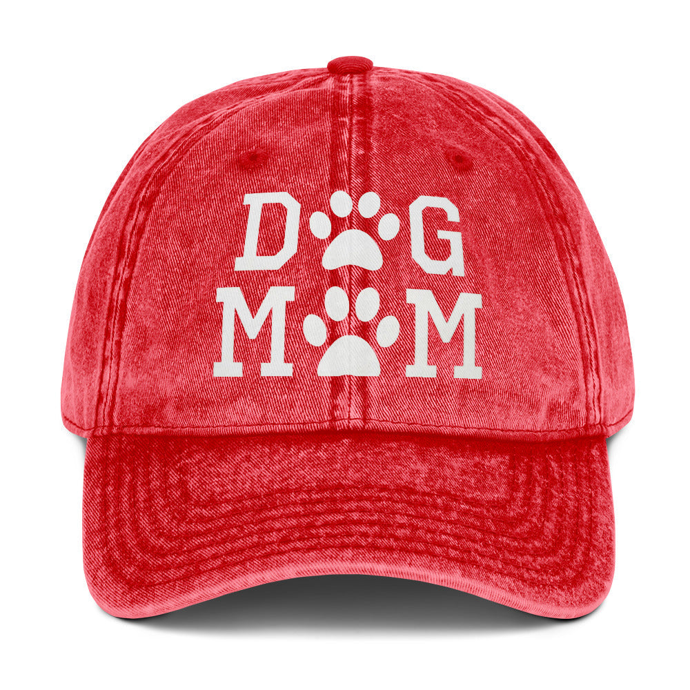 Dog Mom Vintage Cotton Twill Cap
