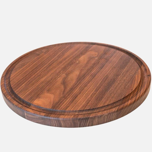 Small Round Walnut Charcuterie Board