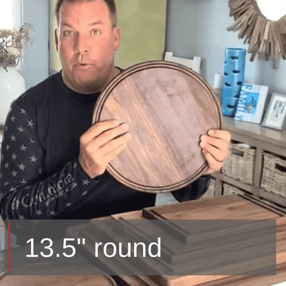 Large Round Walnut Wood Charcuterie Board