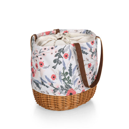 Coronado Canvas and Willow Basket Tote