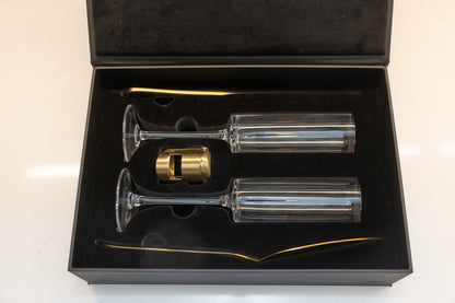 Arbane Champagne Glass Set with Cake Knife