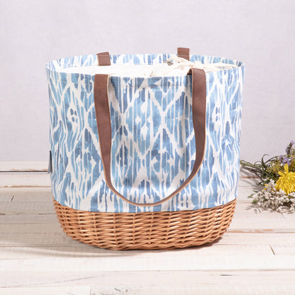 Coronado Canvas and Willow Basket Tote