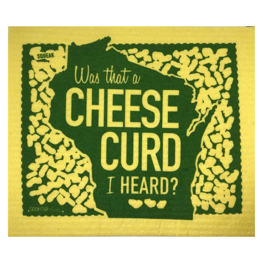 Wisconsin Was that a Cheese Curd I Heard?  | Eco-friendly Swedish Dishcloth- Soak iT Up