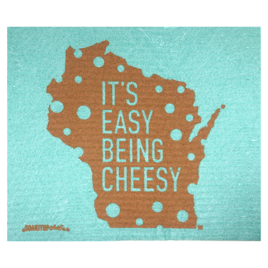 Wisconsin It's Easy Being Cheesy | Eco-friendly Swedish Dishcloth- Soak iT Up