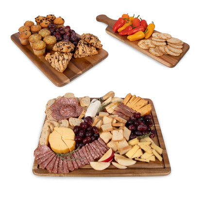 3-Piece Acacia Wood Charcuterie Board Set