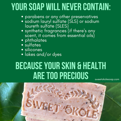 Red Bean & Root Soap, Zero Waste Gentle Exfoliant Scrub Bar
